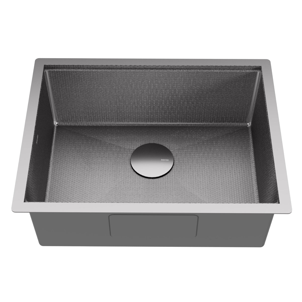 Matrix 24" Undermount Workstation 16 Gauge Single Bowl Stainless Steel Kitchen Sink In Gunmetal Grey with Accessories