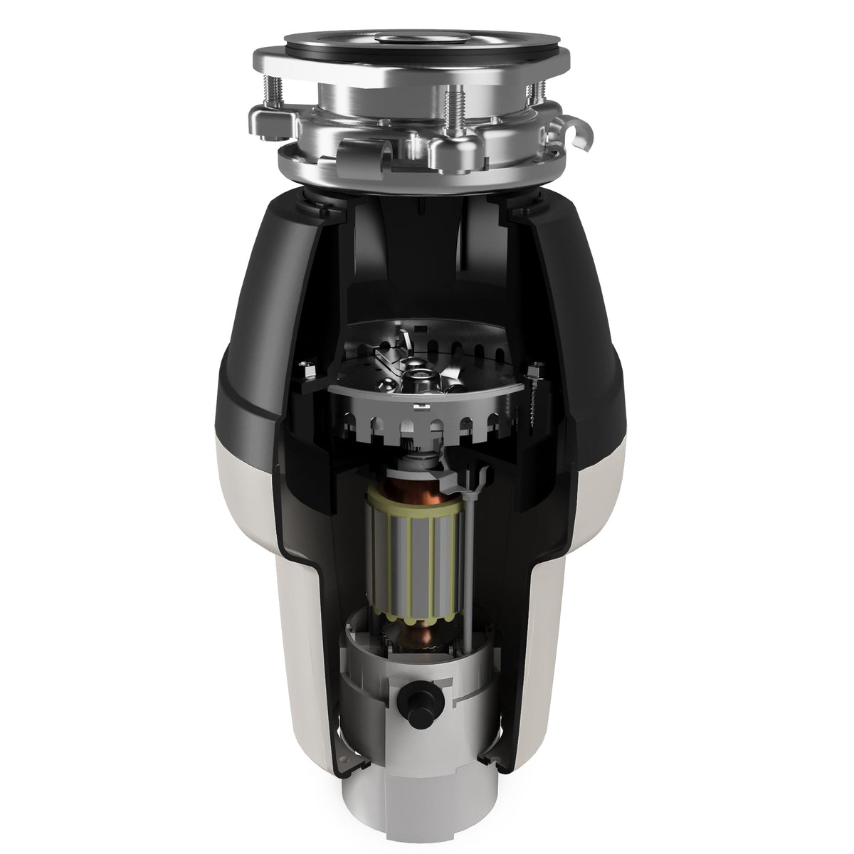 1/2 HP Continuous Feed Garbage Disposal for Kitchen Sinks with Power Cord and Accessories Included