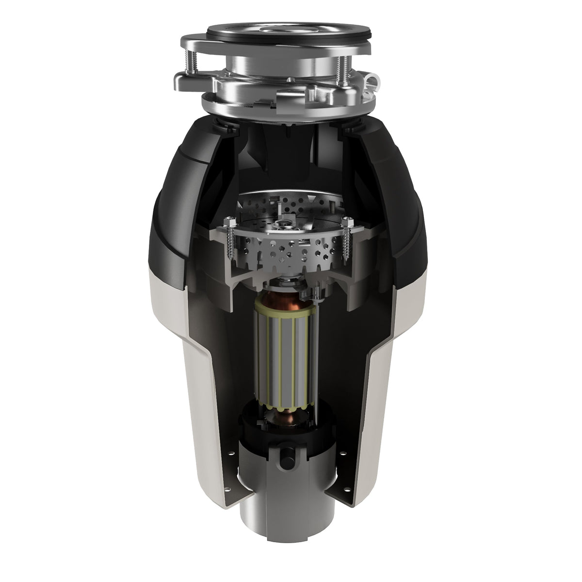 1-1/4 HP Continuous Feed Garbage Disposal for Kitchen Sinks with Power Cord and Accessories included