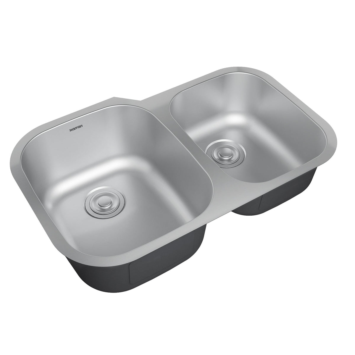 Profile 31" Undermount 18 Gauge Double Offset Bowl Stainless Steel Kitchen Sink with Accessories
