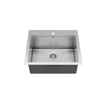 25" Top Mount Single Bowl Stainless Steel Workstation Kitchen Sink