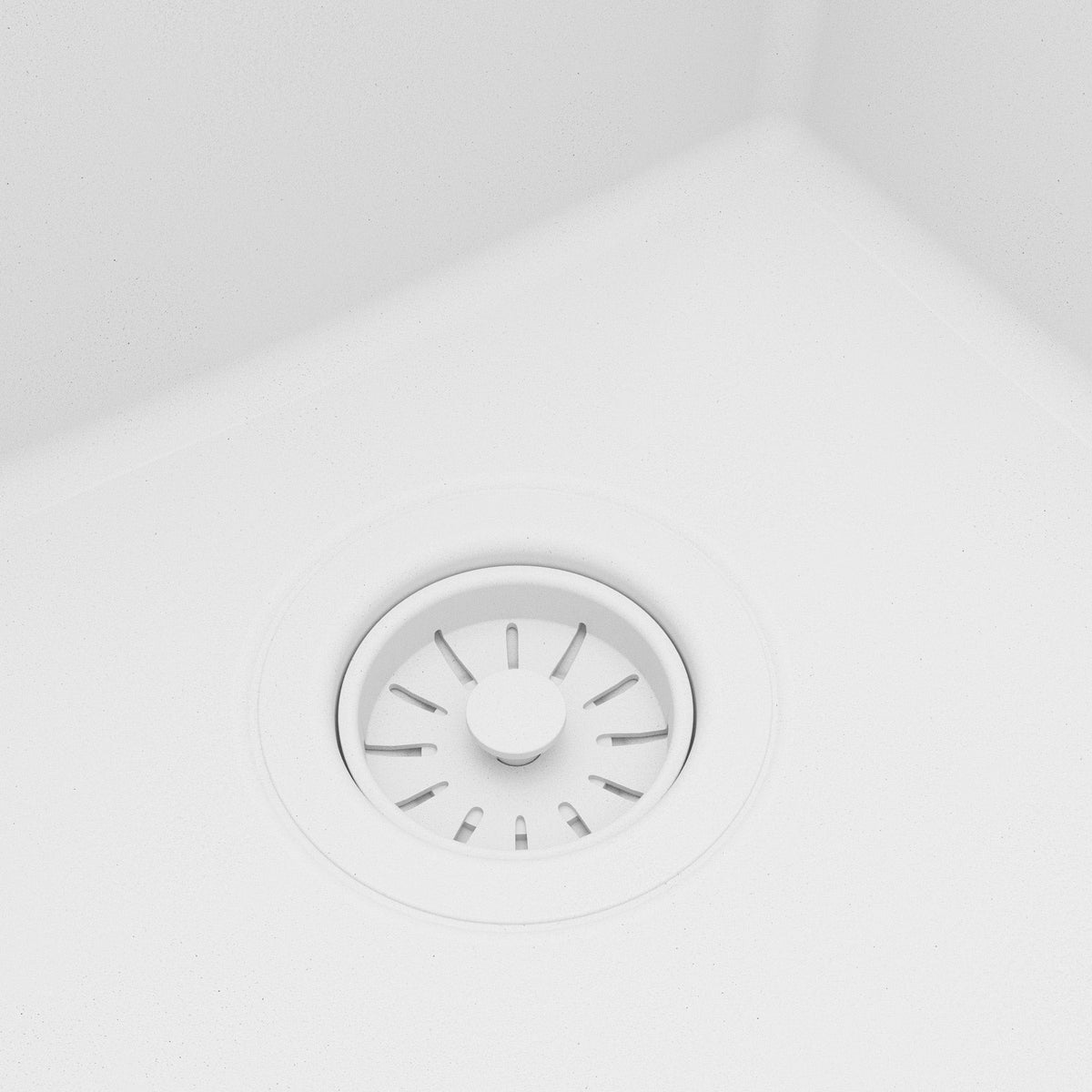 32" Undermount Double Bowl Quartz Kitchen Sink Kit In White