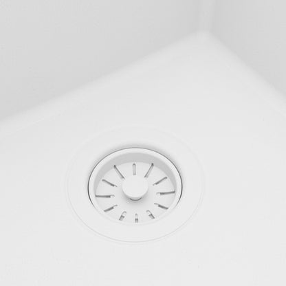 32" Undermount Double Bowl Quartz Kitchen Sink Kit In White