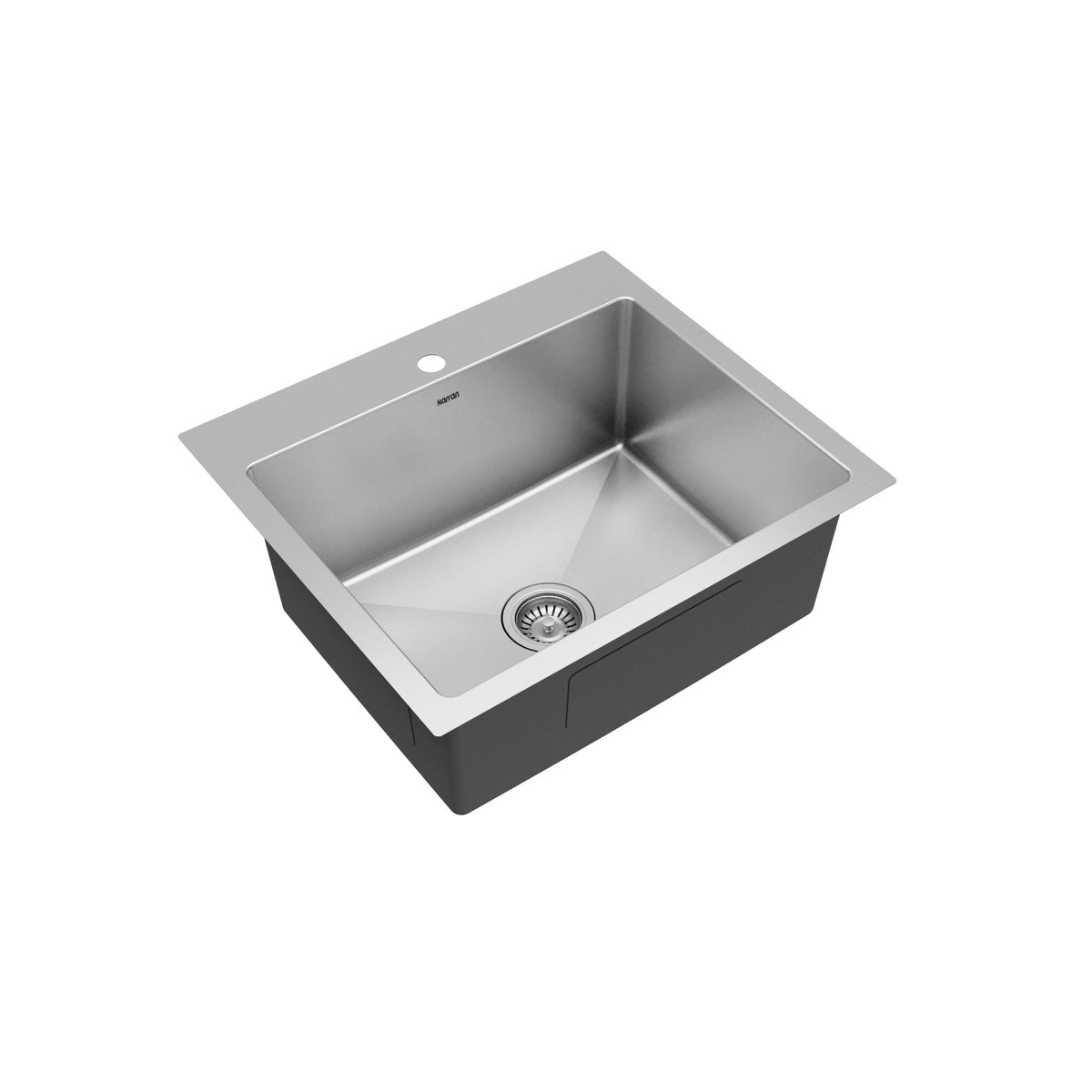 25" Top Mount Single Bowl Stainless Steel Kitchen Sink Kit