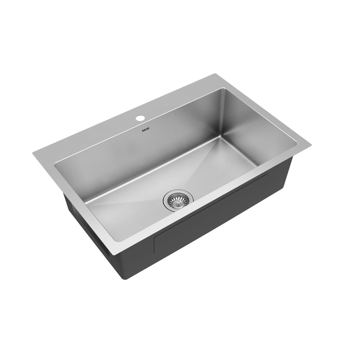 33" Top Mount Large Single Bowl Stainless Steel Kitchen Sink Kit