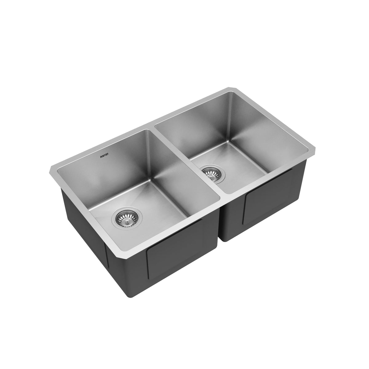 Elite 32" Undermount 16 Gauge Double Bowl Stainless Steel Kitchen Sink with Accessories
