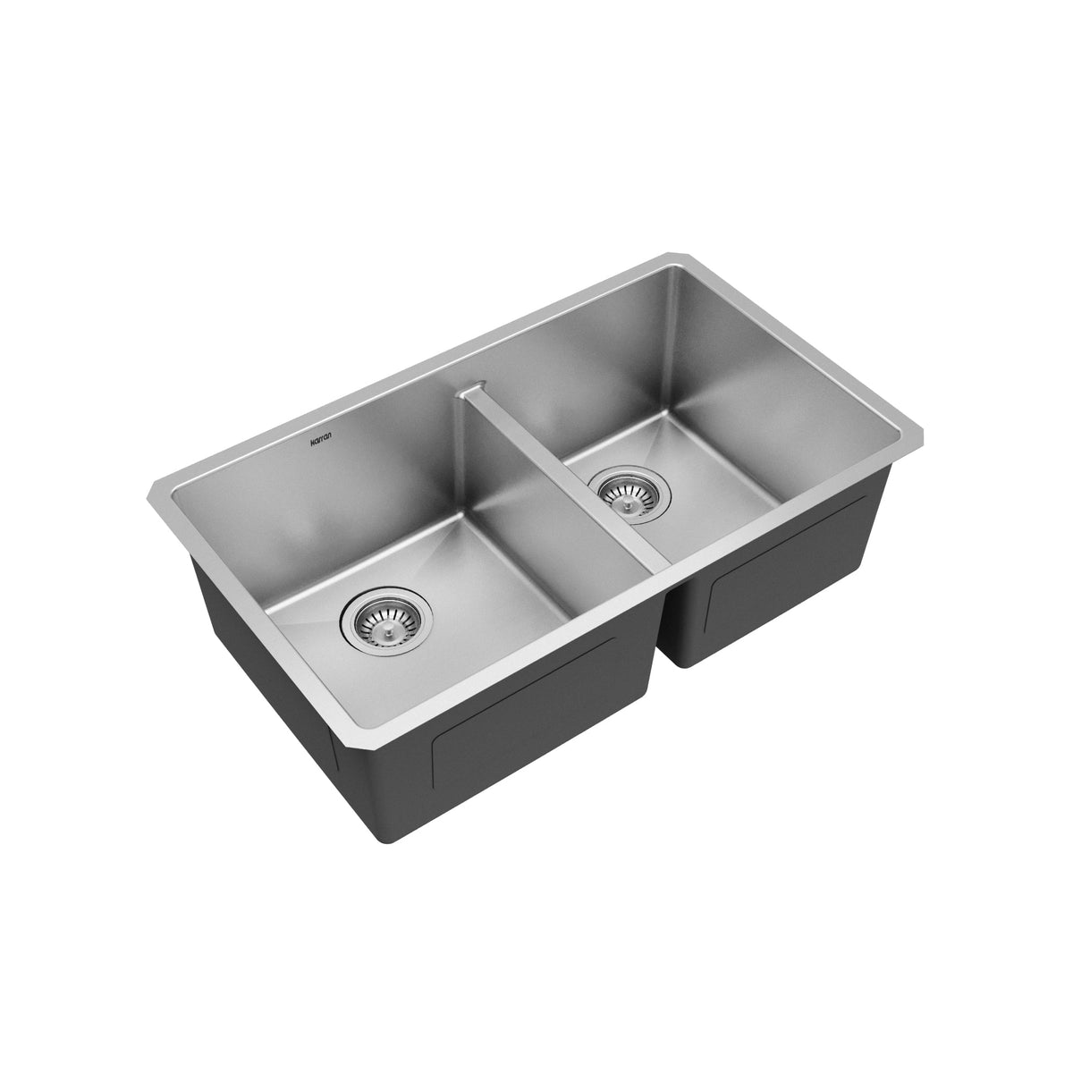 Elite 32" Undermount 16 Gauge Double Bowl Stainless Steel Kitchen Sink with Accessories