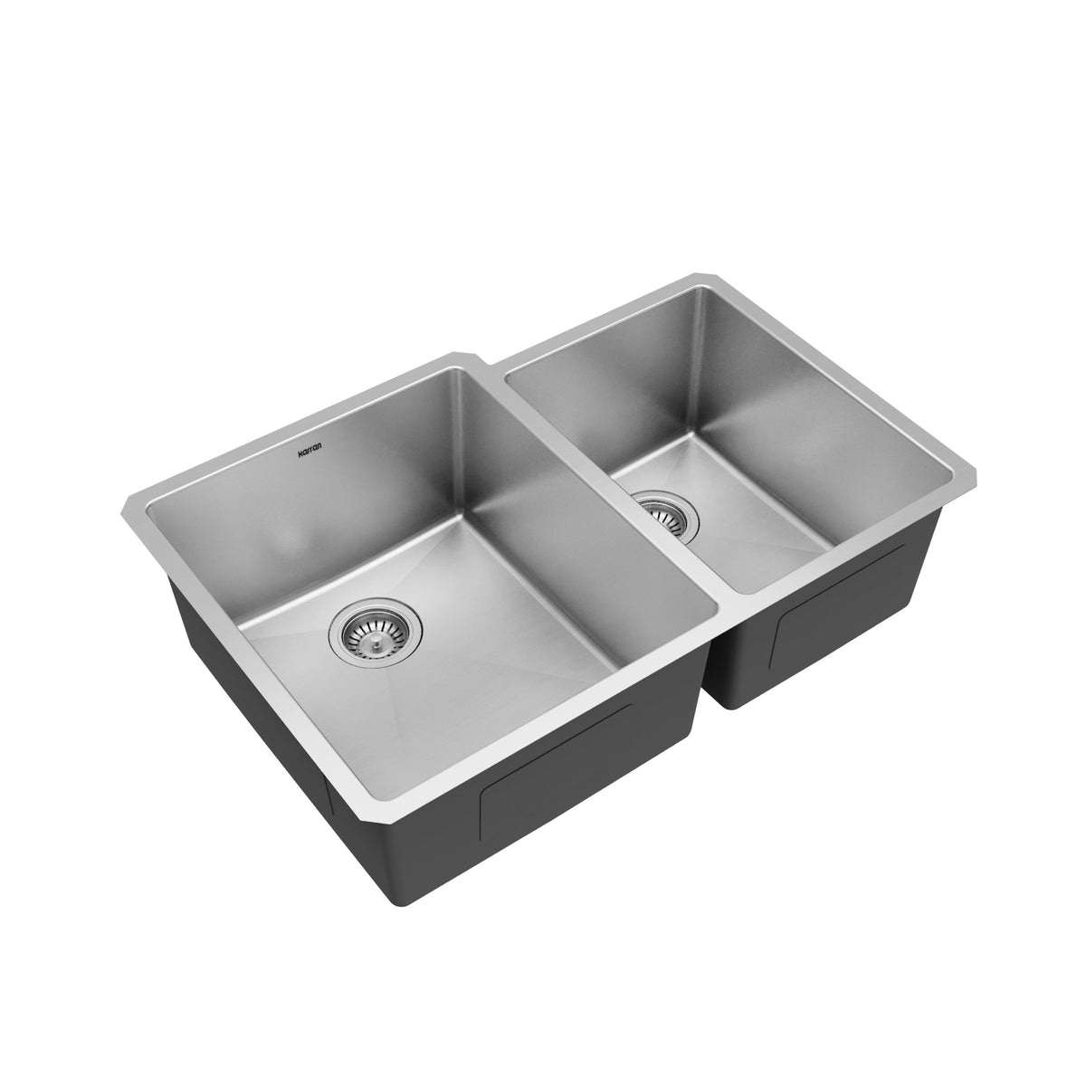 Elite 33" Undermount 16 Gauge Double Bowl Stainless Steel Kitchen Sink with Accessories