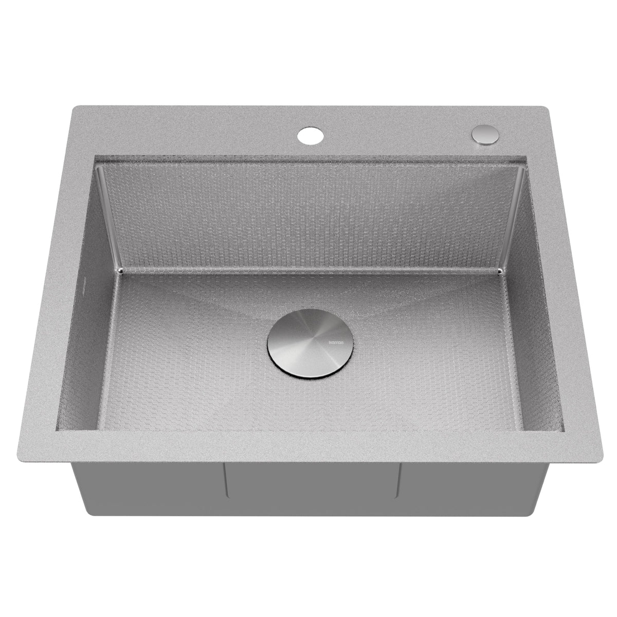 Matrix 25" Top Mount Workstation 16 Gauge Single Bowl Stainless Steel Kitchen Sink with Accessories
