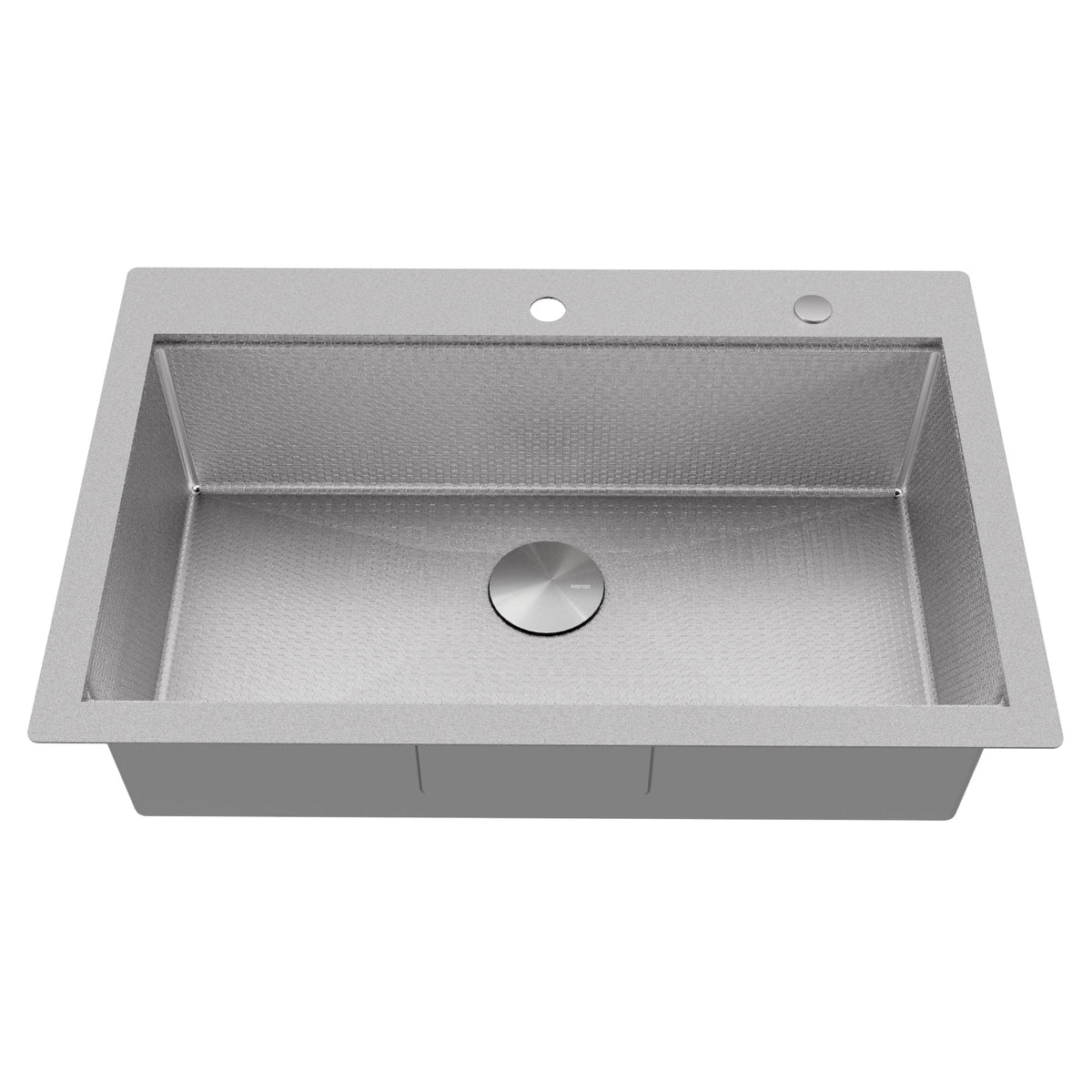 Matrix 33" Top Mount Workstation 16 Gauge Single Bowl Stainless Steel Kitchen Sink with Accessories