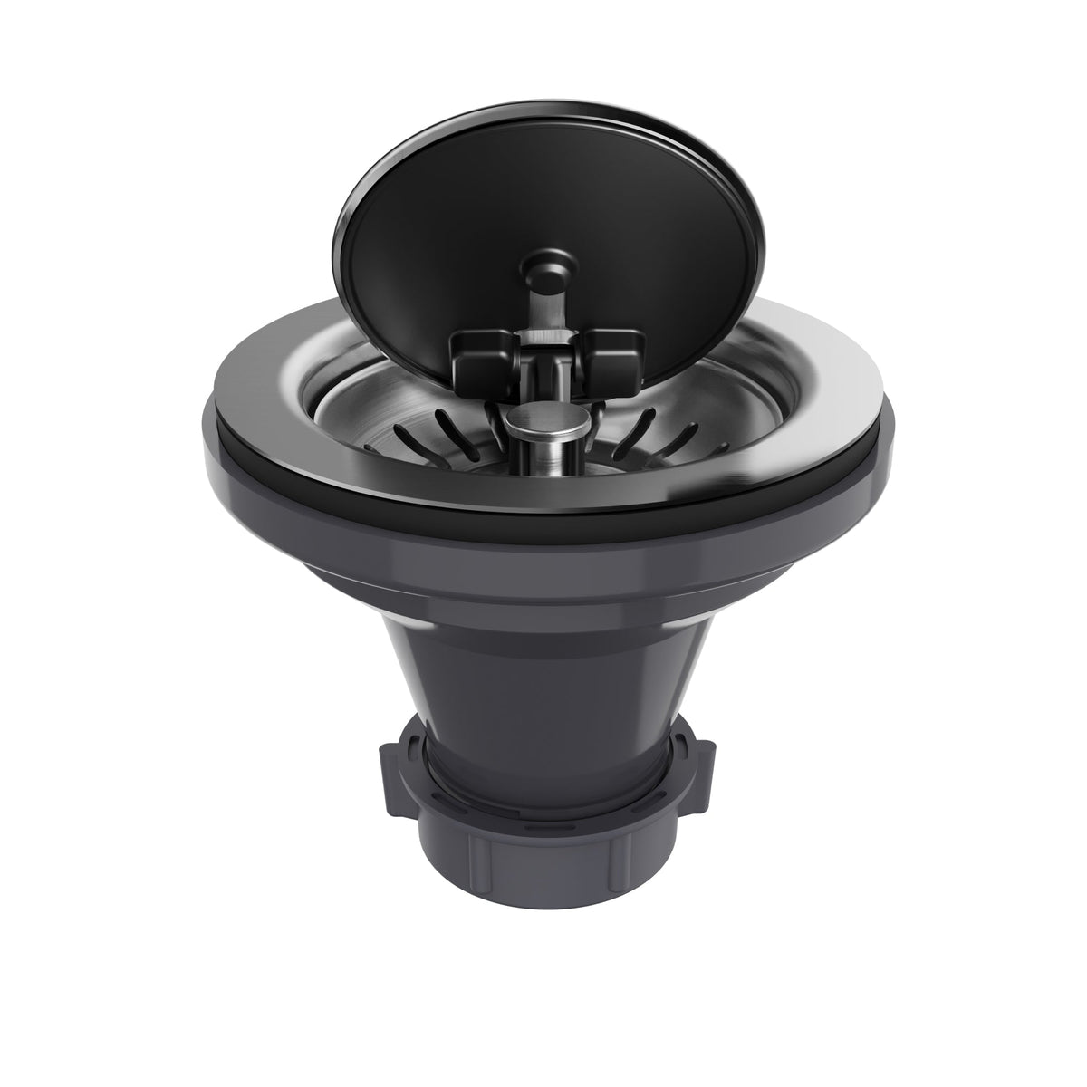 3-1/2" Basket Strainer With Cover In Stainless Steel