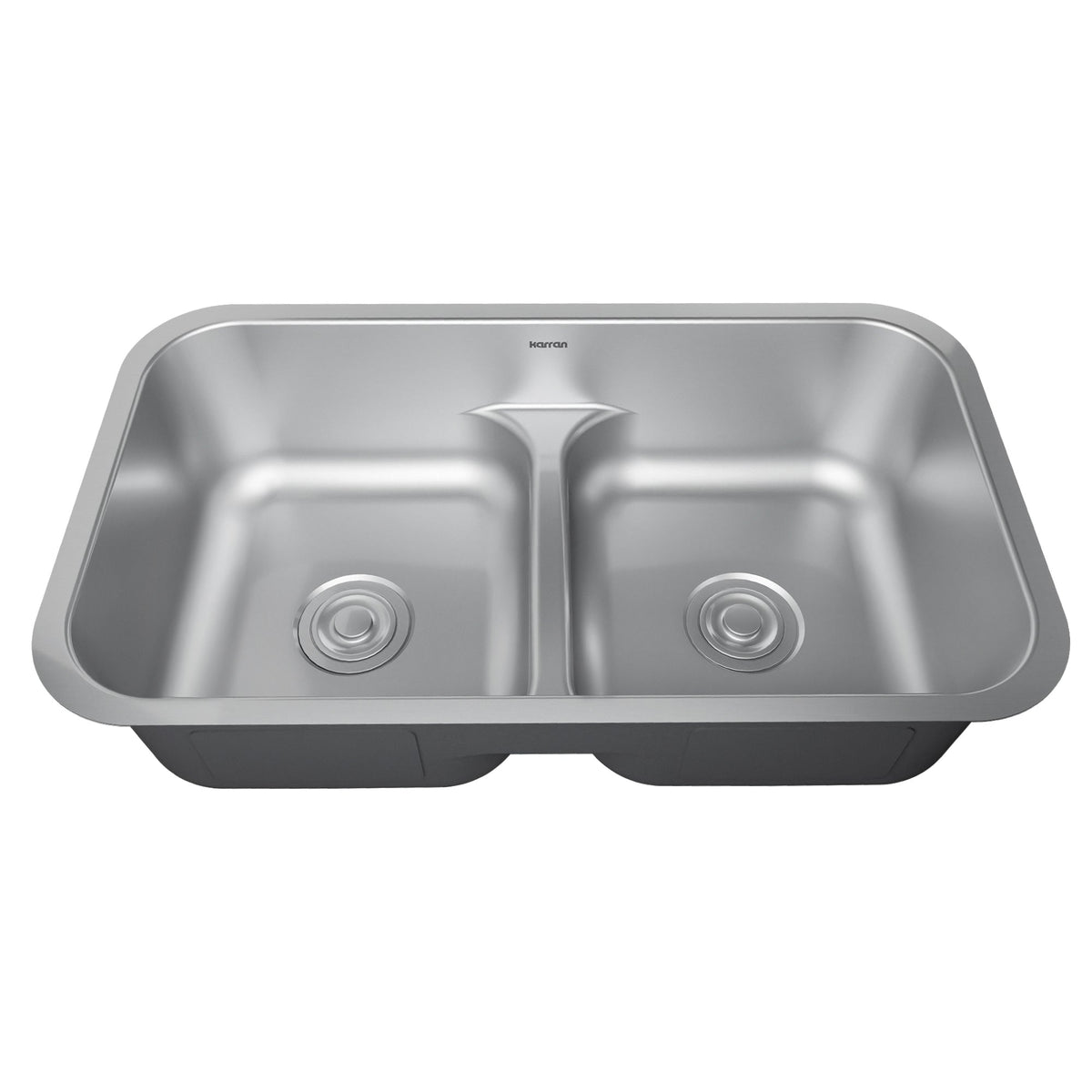 Profile 32" Undermount 18 Gauge Low Divider Double Bowl Stainless Steel Kitchen Sink with Accessories