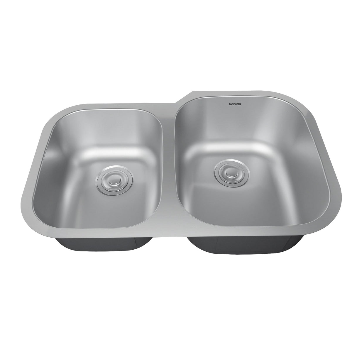 Profile 31" Undermount 18 Gauge Double Offset Bowl Stainless Steel Kitchen Sink with Accessories