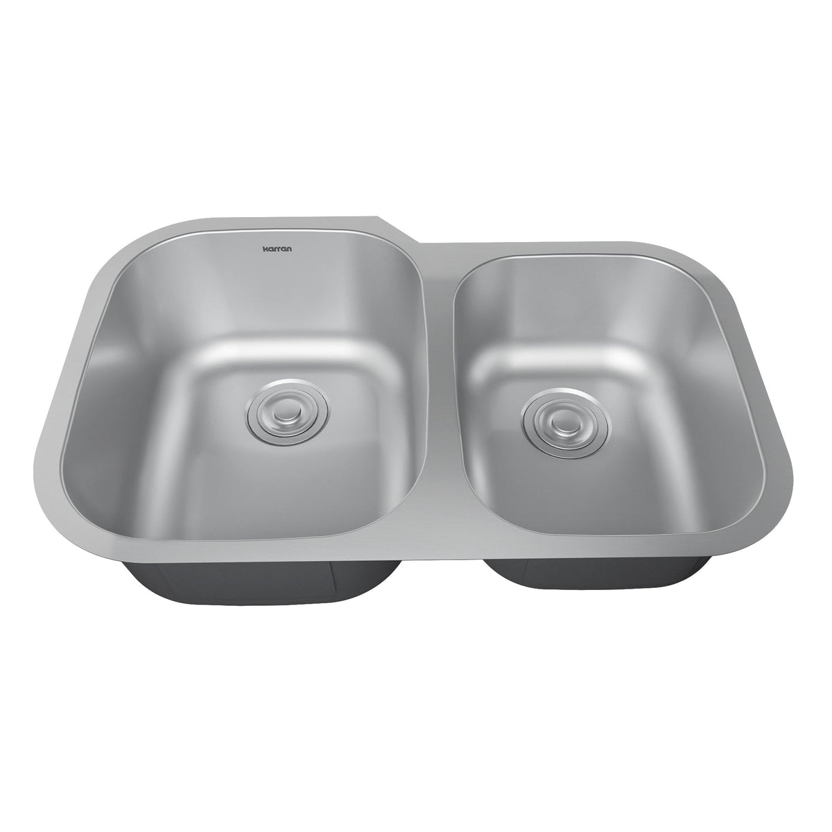 Profile 31" Undermount 18 Gauge Double Offset Bowl Stainless Steel Kitchen Sink with Accessories