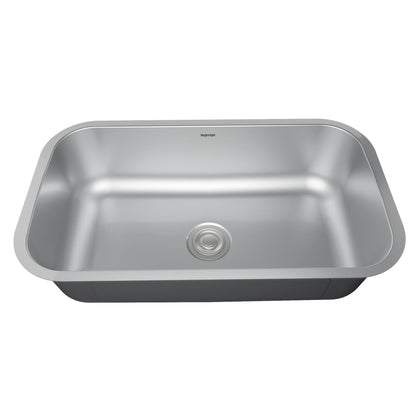 Profile 32" Undermount 18 Gauge Single Bowl Stainless Steel Kitchen Sink with Accessories