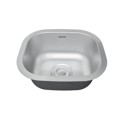 Profile 15" Undermount 18 Gauge Single Bowl Stainless Steel Kitchen Sink with Accessories
