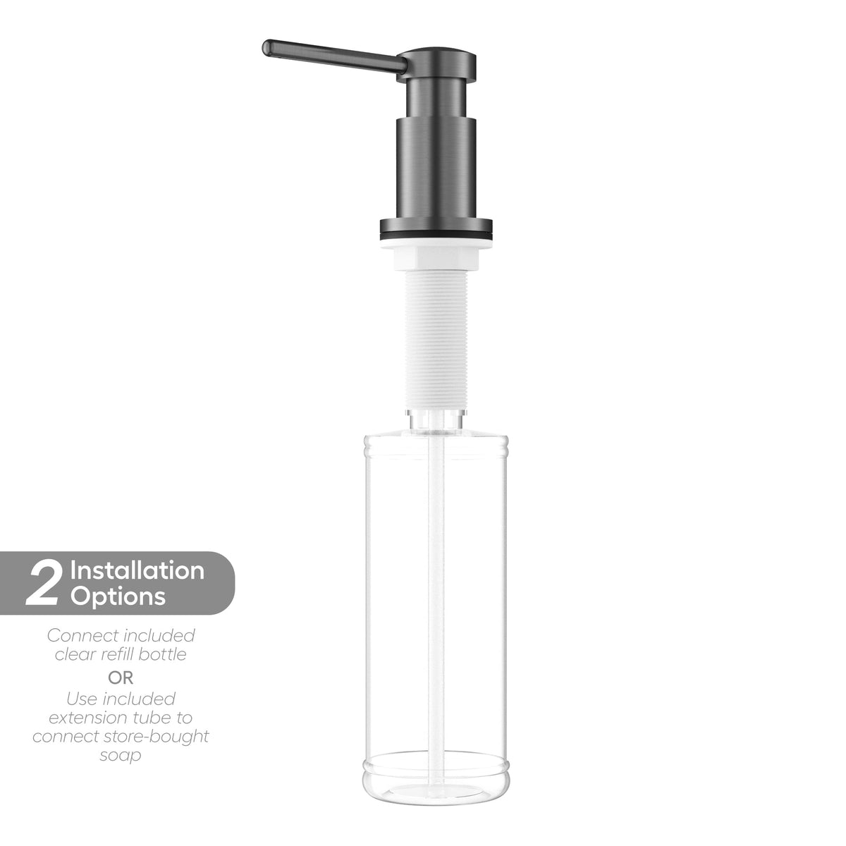 Karran SD55 Soap Dispenser In Spot-Free Gunmetal Grey