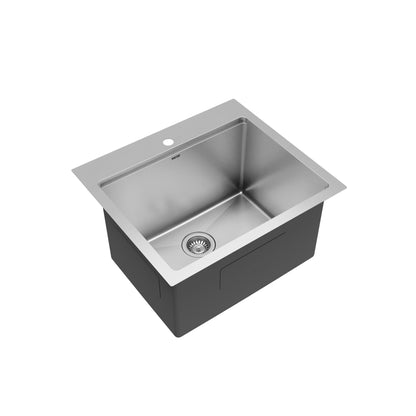 Elite 25" Top Mount Single Bowl Stainless Steel Workstation Laundry Sink
