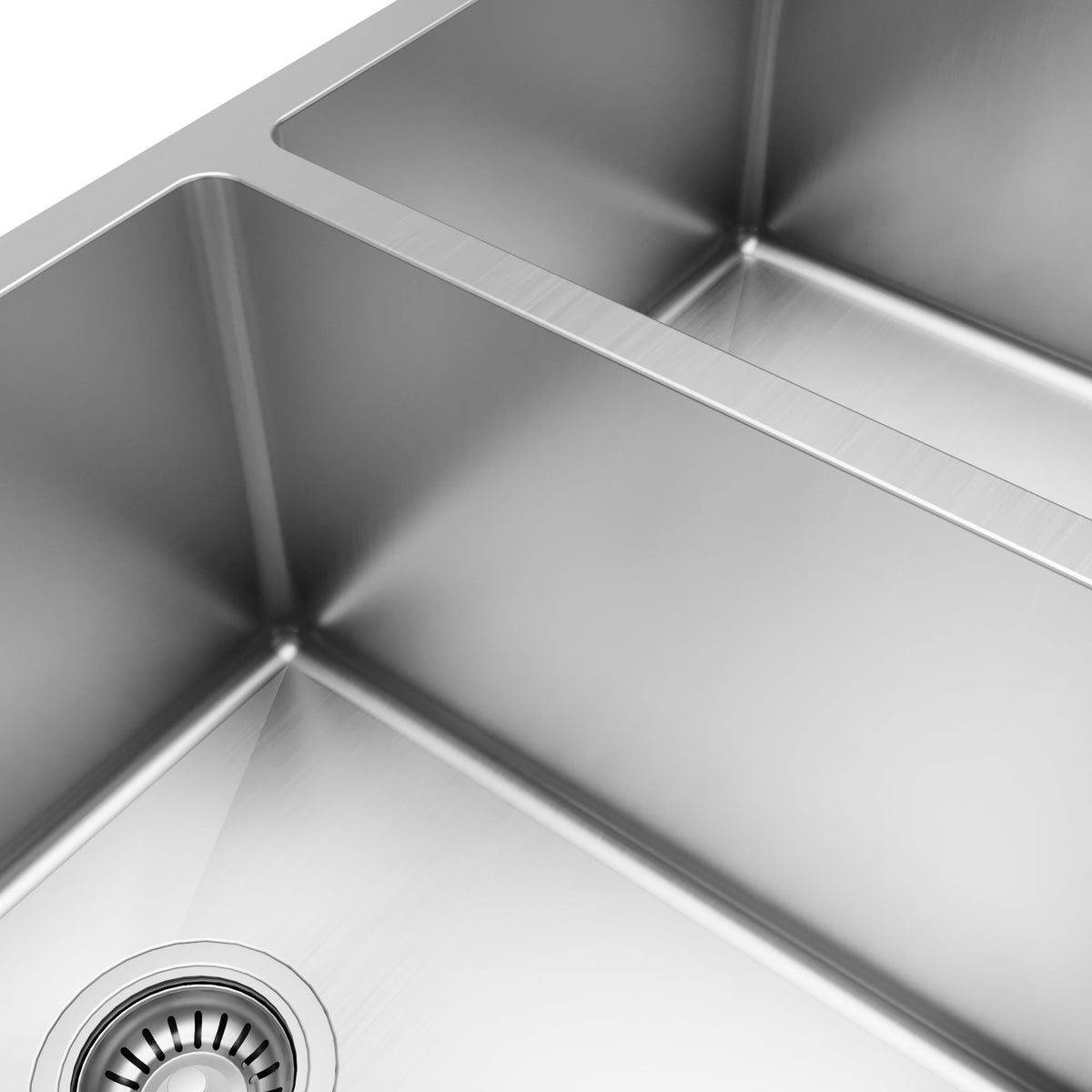 Elite 32" Undermount 16 Gauge Double Bowl Stainless Steel Kitchen Sink with Accessories