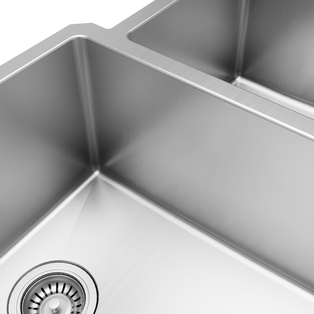 Elite 33" Undermount 16 Gauge Double Bowl Stainless Steel Kitchen Sink with Accessories