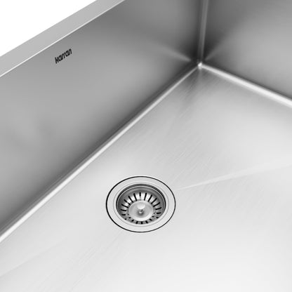 33" Farmhouse Large Single Bowl Stainless Steel Kitchen Sink Kit