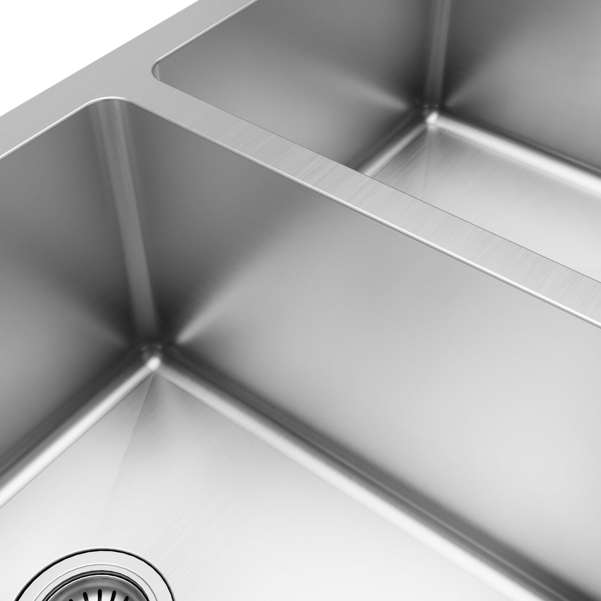 36" Farmhouse Double Equal Bowl Stainless Steel Kitchen Sink Kit