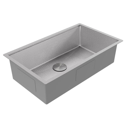 Matrix 32" Undermount Workstation 16 Gauge Single Bowl Stainless Steel Kitchen Sink with Accessories