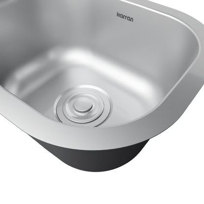 Profile 15" Undermount 18 Gauge Single Bowl Stainless Steel Kitchen Sink with Accessories