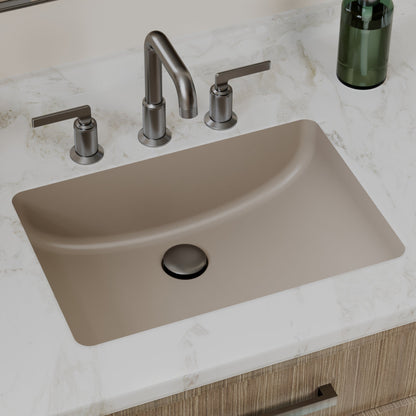 20" Seamless Undermount Quartz Composite Bathroom Sink In Concrete