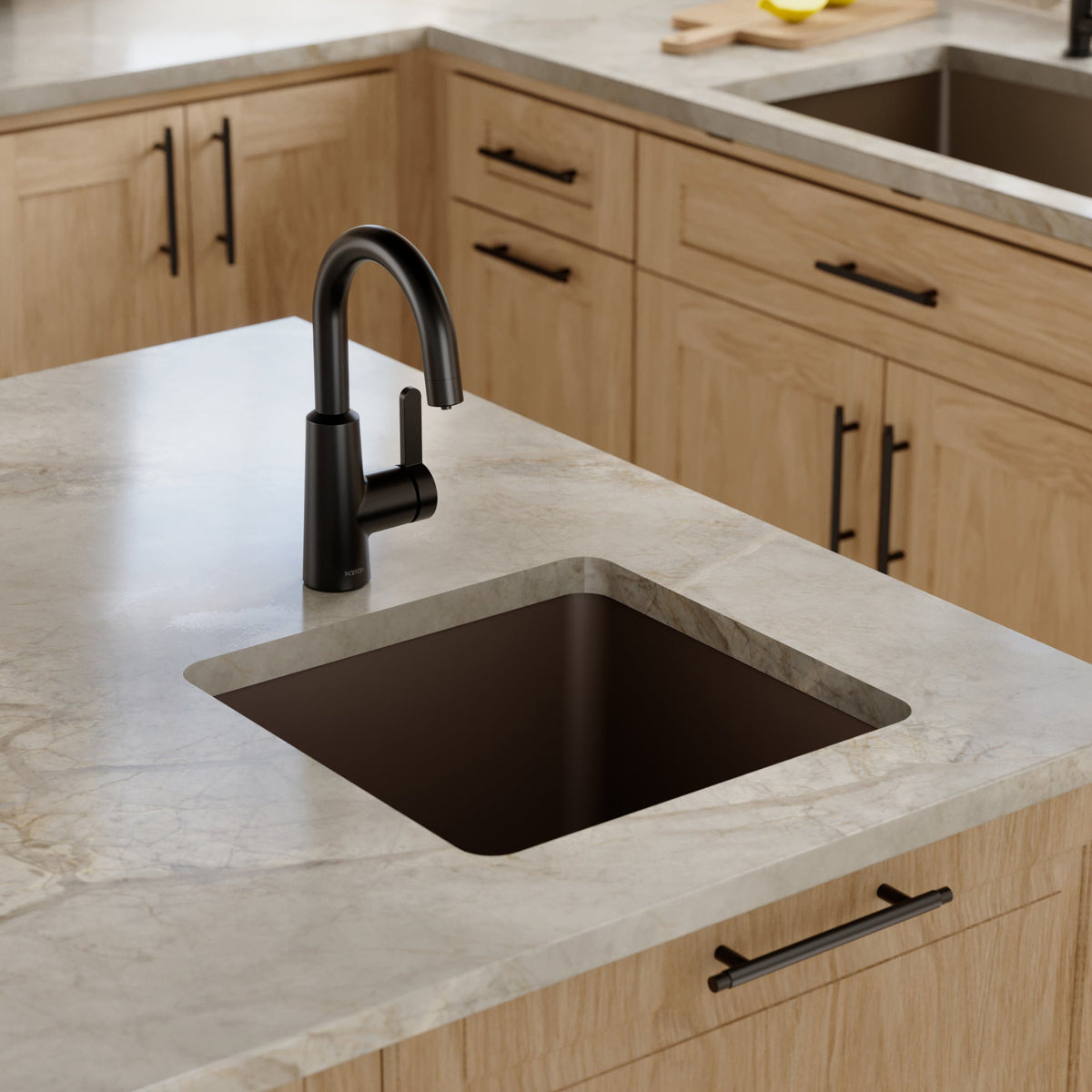 16-5/8" Undermount Quartz Composite Bar/Prep Sink In Brown