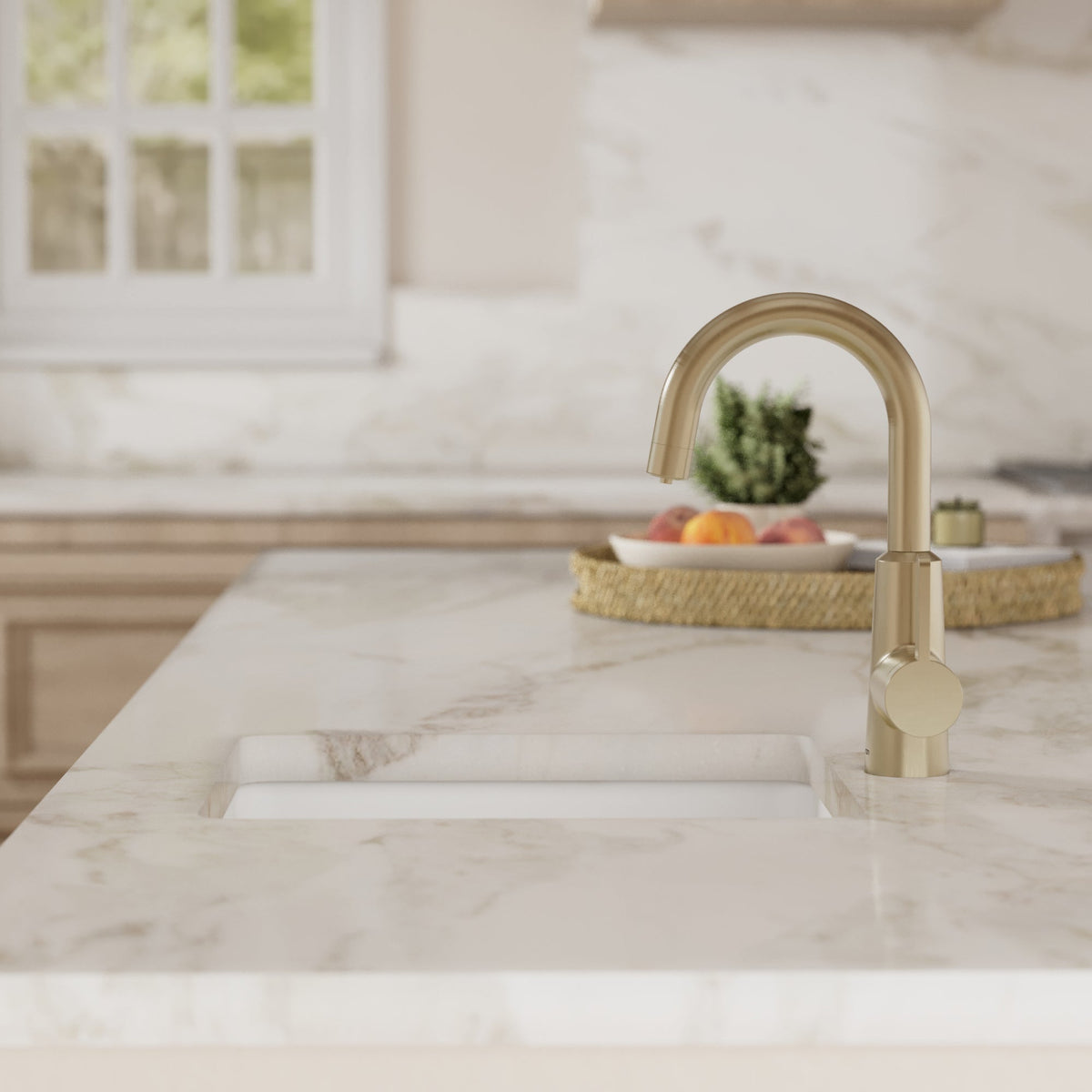 16-5/8" Undermount Quartz Composite Bar/Prep Sink In White
