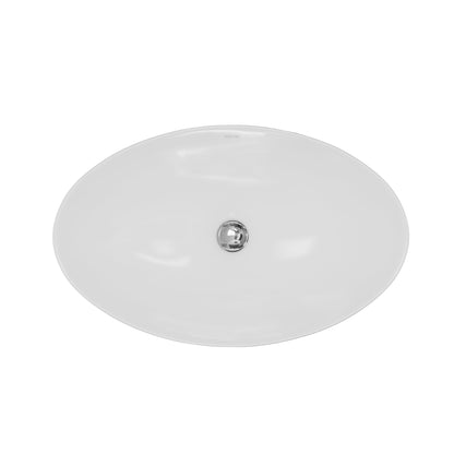 27" Vessel Vitreous China Bathroom Sink In White
