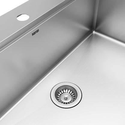 33" Top Mount Large Single Bowl Stainless Steel Workstation Kitchen Sink
