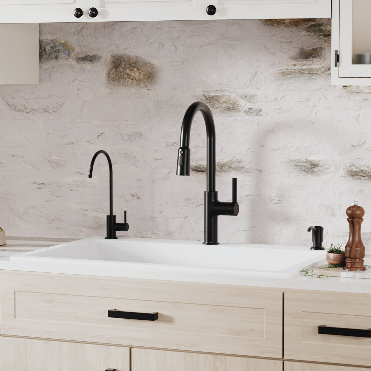 33" Top Mount Double Bowl Quartz Composite Kitchen Sink In White