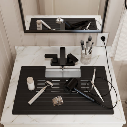 Black Vanity Bowl Mat