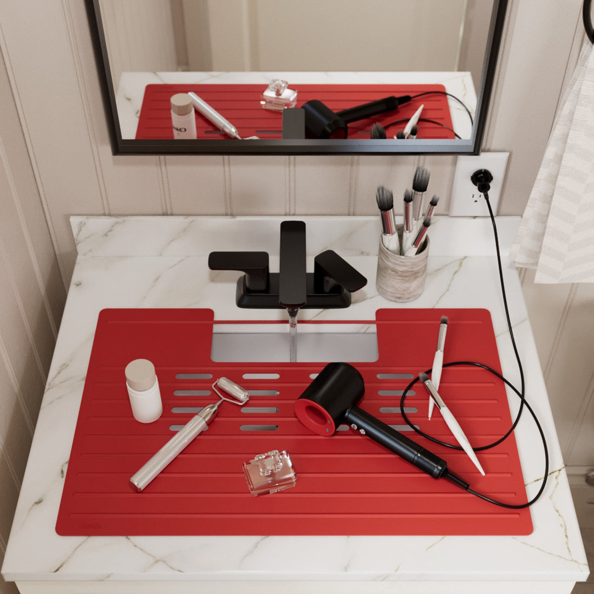 Raspberry Vanity Bowl Mat