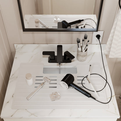 White Vanity Bowl Mat