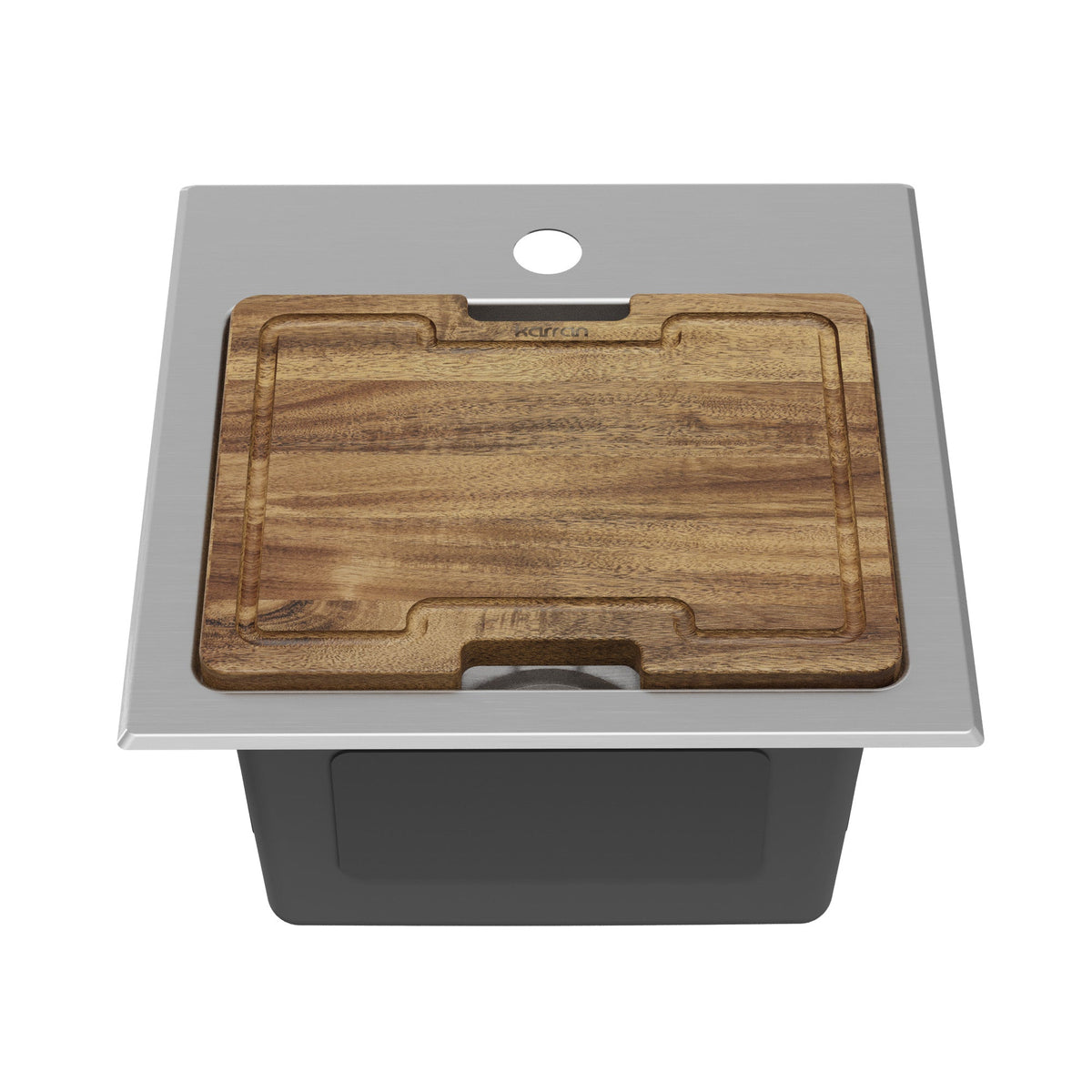 Elite  15" Top Mount 18 Gauge Single Bowl Stainless Steel Bar Kitchen Sink
