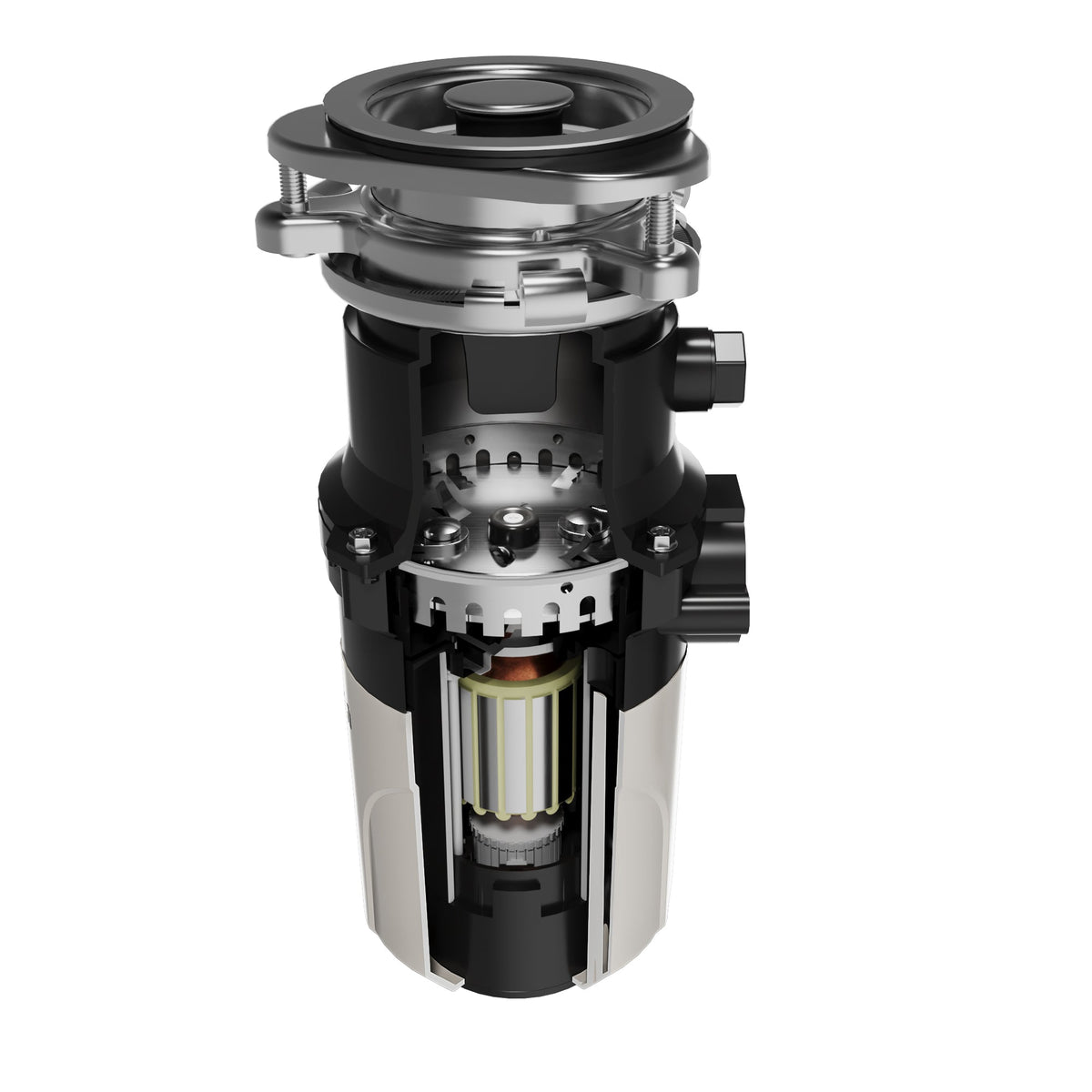 1/3 HP Continuous Feed Garbage Disposal for Kitchen Sinks with Power Cord and Accessories Included