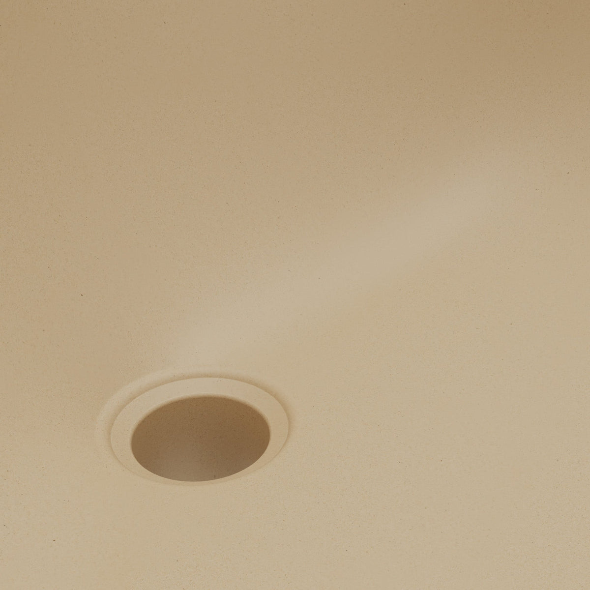 19" Seamless Undermount Quartz Composite Bathroom Sink In Bisque