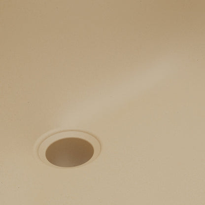19" Seamless Undermount Quartz Composite Bathroom Sink In Bisque