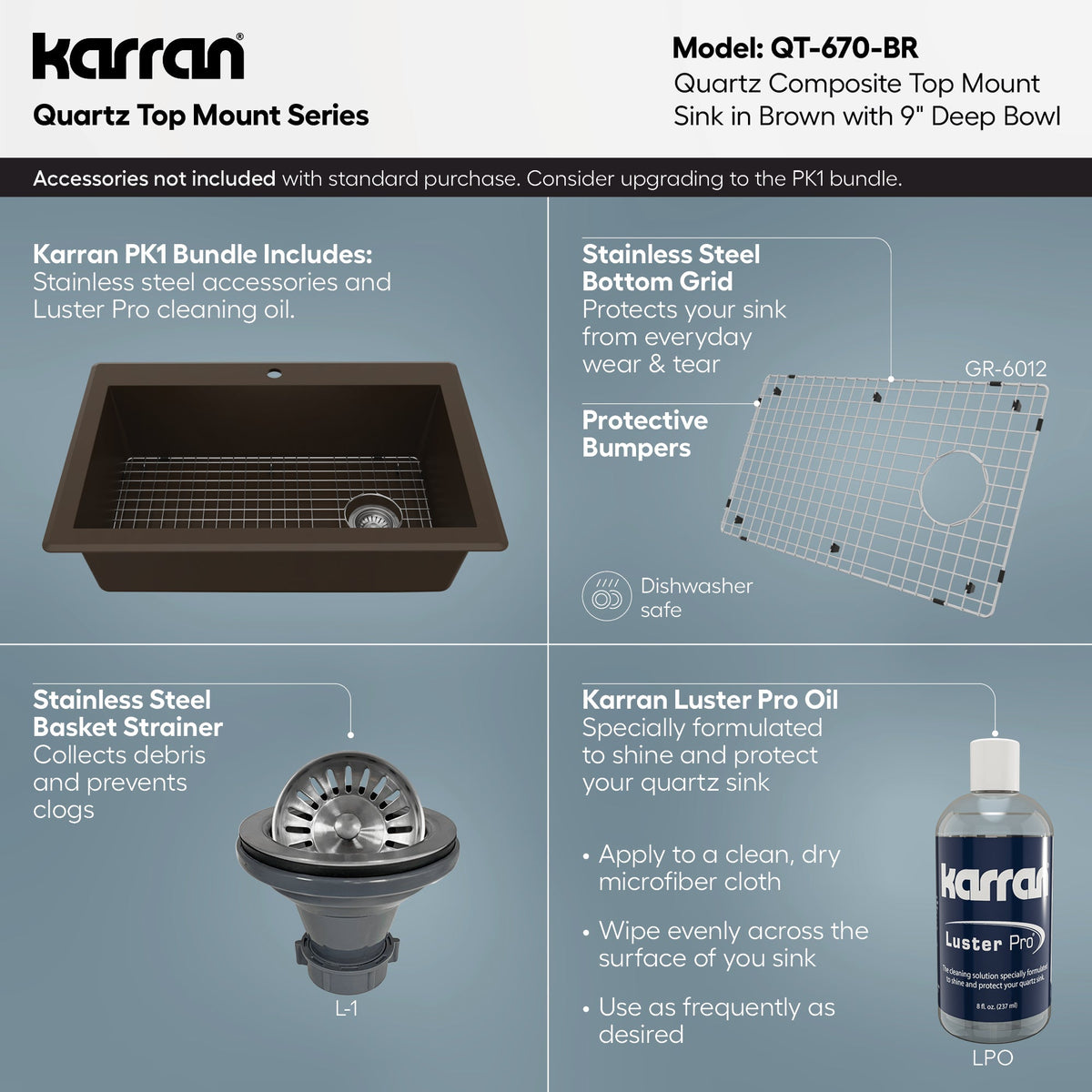 33" Top Mount Large Single Bowl Quartz Composite Kitchen Sink In Brown