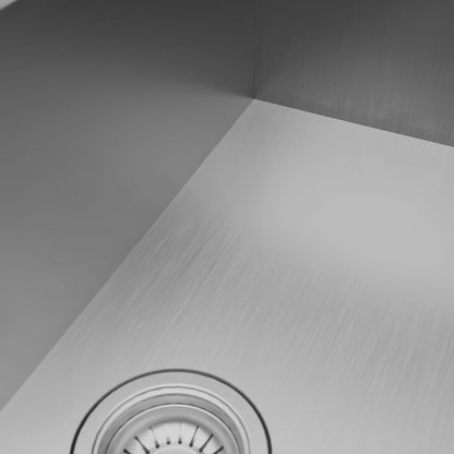 Fusion 33" Top Mount 18 Gauge Single Bowl Stainless Steel Sink with Accessories
