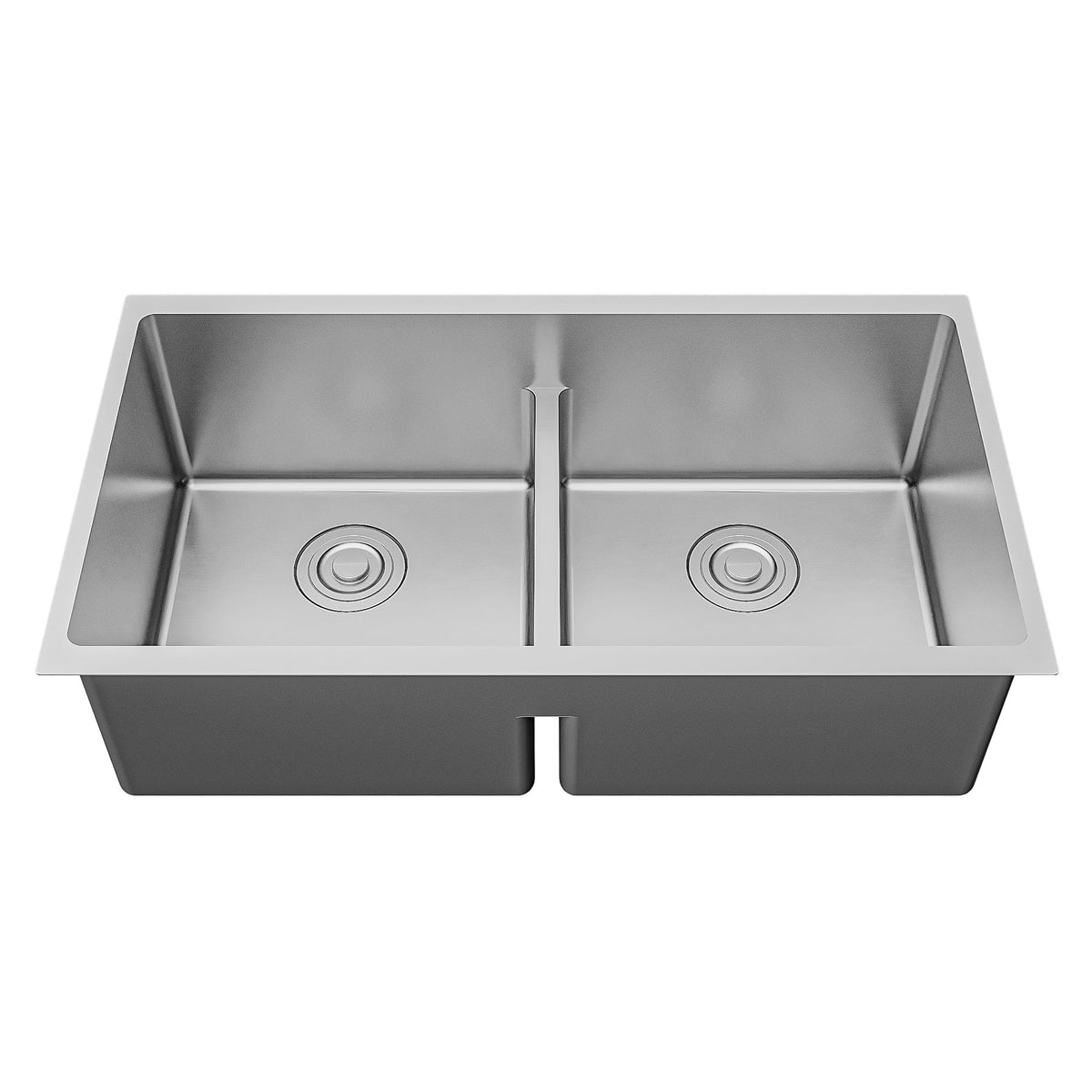 Fusion 33" Undermount Workstation 16 Gauge Double Bowl Stainless Steel Sink with Accessories