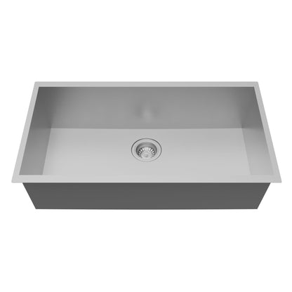 Fusion 33" Undermount Workstation 18 Gauge Single Bowl Stainless Steel Sink with Accessories