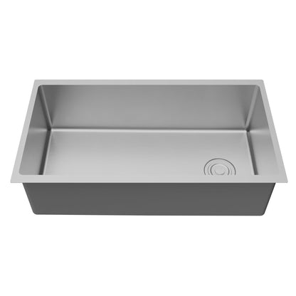 Fusion 33" Undermount 16 Gauge Single Bowl Stainless Steel Sink with Accessories