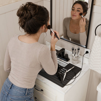 Black Vanity Bowl Mat