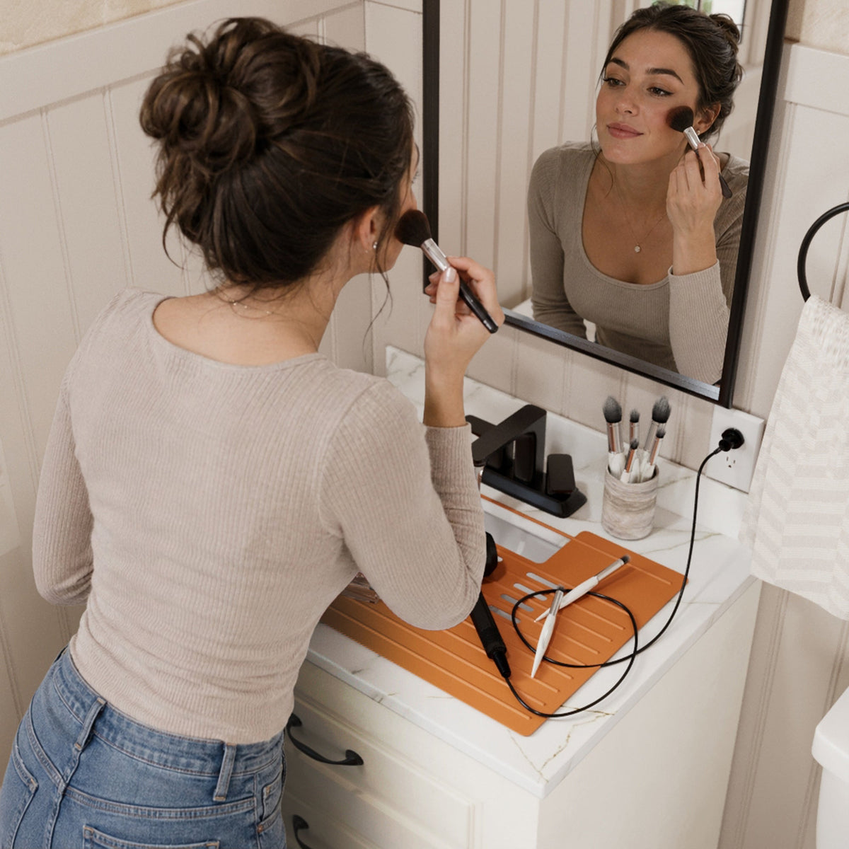 Burnt Orange Vanity Bowl Mat