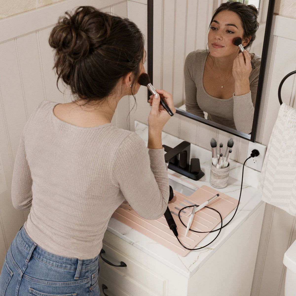 Light Pink Vanity Bowl Mat