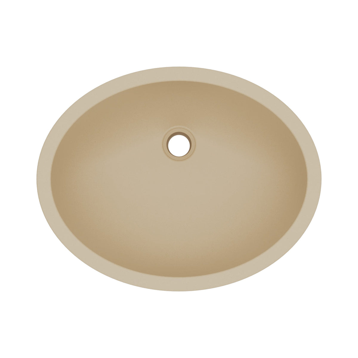 19" Seamless Undermount Quartz Composite Bathroom Sink In Bisque